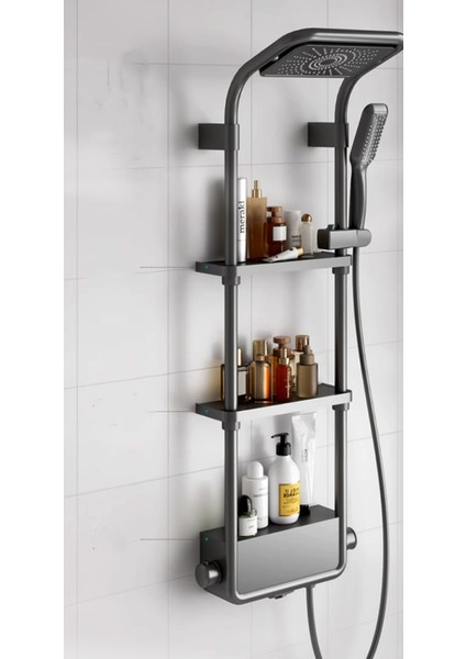 Antrasit Çok Fonksiyonlu Duş Seti fiyatları
