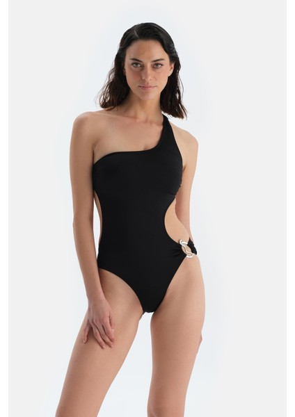 Siyah Tek Omuz Mayokini