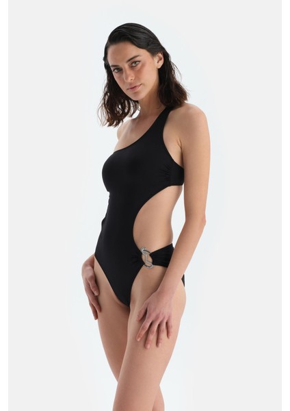 Siyah Tek Omuz Mayokini modelleri