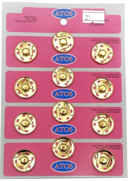 21 mm Çıt Çıt 12 Adet ( Sarı)