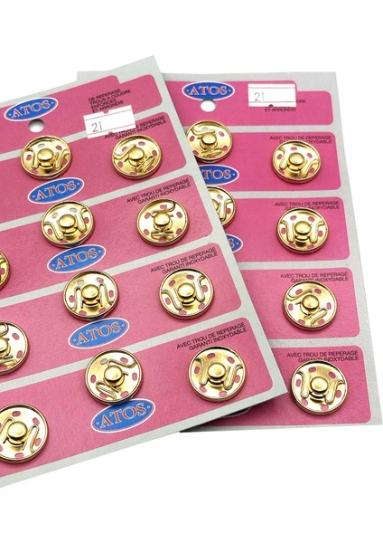 21 mm Çıt Çıt 12 Adet ( Sarı)