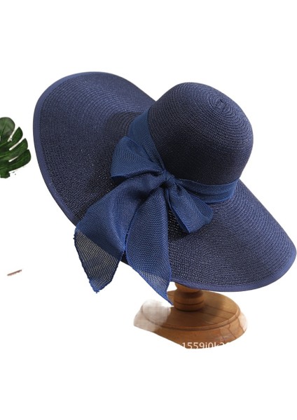 Yaz Güneş Şapkası Bayanlar Plaj Şapkası Büyük Kenar Uv Güneşlik Şapkası (Yurt Dışından)