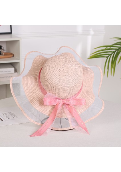 Şapka Bayanlar Yaz Örgü Hasır Şapka Büyük Şapka Katlanabilir Güneş Şapkası (Yurt Dışından) fiyatları
