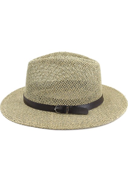 Panama Hasır Şapka Güneşlik Şapka Güneş Kremi Plaj Dokuma Silindir Şapka (Yurt Dışından) fiyatları