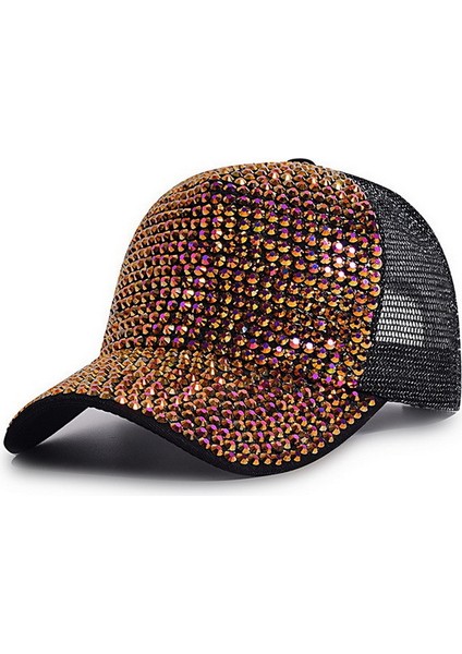 Güneşlik Ördek Dil Taklidi Beyzbol Şapkası Elmas Nefes Alabilir Bayanlar Şapka (Yurt Dışından)