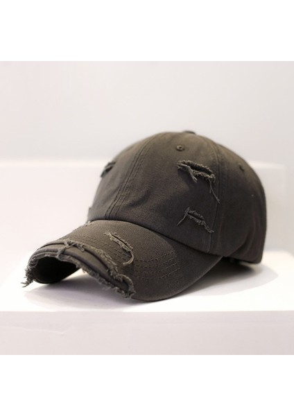 Retro Yırtık Beyzbol Şapkası Yang Çift Şapkası (Yurt Dışından)