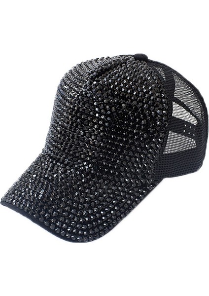 Güneşlik Ördek Dil Taklidi Beyzbol Şapkası Elmas Nefes Alabilir Bayanlar Şapka (Yurt Dışından)