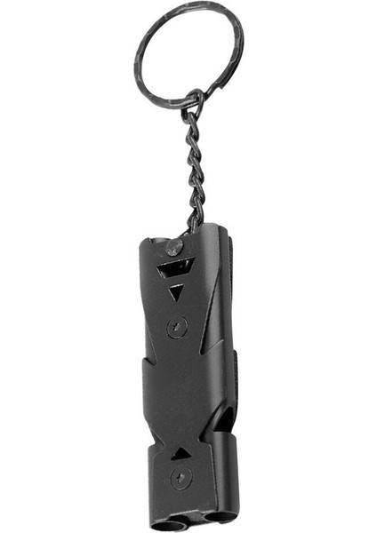 Çift Boru Yüksek Desibel Açık Kamp Hayatta Kalma Acil Düdük Siyah (Yurt Dışından)