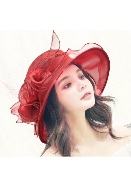 Kadın Güneş Şapkası Örgü Silindir Şapka Iplik Yaz Güneş Şapkası (Yurt Dışından)