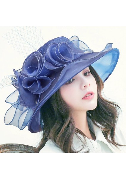 Kadın Güneş Şapkası Örgü Silindir Şapka Iplik Yaz Güneş Şapkası (Yurt Dışından)