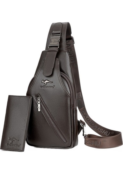 Saatchi Kanguru Erkek Çantası Günlük Outdoor Omuz Messenger Çanta (Yurt Dışından)