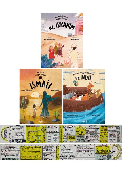 Hz. İbrahim / Hz. İsmail / Hz. Nuh 3 Kitap Set (Matematik Öğreten Cetvel)
