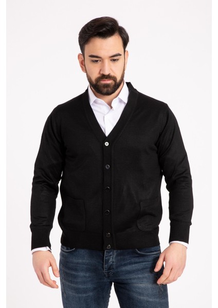 Erkek Orta Yaş ve Üzeri Ince Yün Akrilik Triko Örgü Düğmeli Baba Hırka 5100 modelleri
