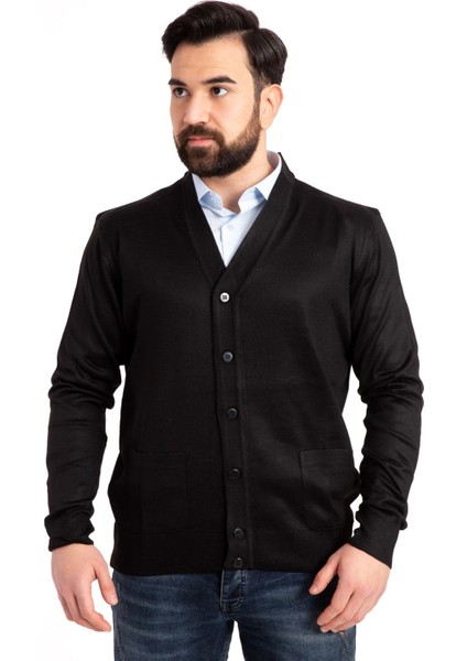Erkek Orta Yaş ve Üzeri Ince Yün Akrilik Triko Örgü Düğmeli Baba Hırka 5100 fırsatları