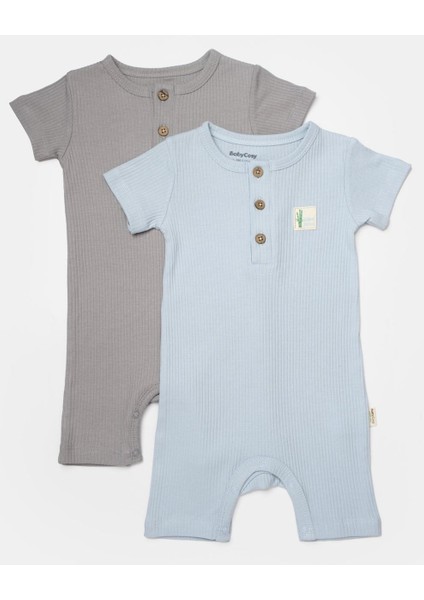 Baby Cosy Organic BabyCosy Organic Wear Bebek 2'li Kısa Kollu Tulum, %50 Bambu - %50 Organik Pamuk, Bebek ve Yenidoğan Serisi - CSYB9038 fiyatları