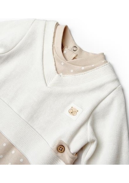 Baby Cosy Organic BabyCosy Organic Wear Bebek Patikli Tulum %100 Organik Pamuk, Bebek-Yenidoğan Serisi -CSY8106 fırsatları