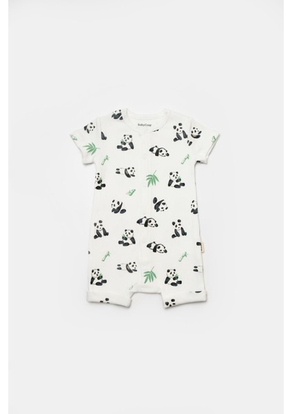 Bebek 2'li Kısa Kollu Tulum, %50 Bambu - %50 Organik Pamuk, Bebek ve Yenidoğan Serisi - CSYB9060 indirimleri