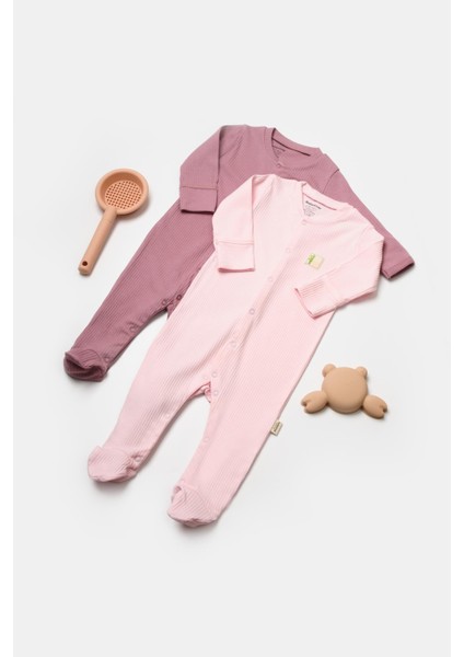 Bebek 2'li Paçalı Tulum, %50 Bambu - %50 Organik Pamuk, Bebek ve Yenidoğan Serisi - CSYB9033