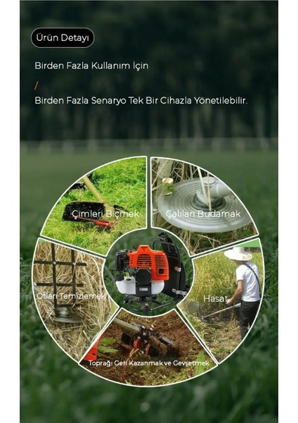 Germany 3 Hp 20HPX 4x4 Gtr-X Çift Bakır Şanzuman Yan Tipi Benzinli Motorlu Tırpan Ot Çalı Çim Biçme Makinesi fiyatları