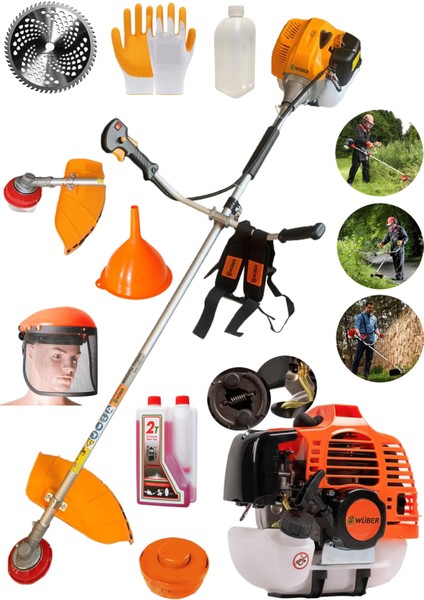 Germany 3 Hp 20HPX 4x4 Gtr-X Çift Bakır Şanzuman Yan Tipi Benzinli Motorlu Tırpan Ot Çalı Çim Biçme Makinesi modelleri