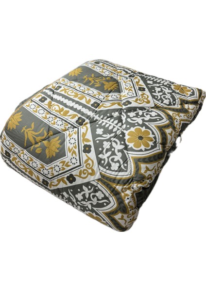 Pamuk Saten Çift Kişilik Yorgan Çift Taraflı Adal V1 Desenli Yeşil Kapitoneli fiyatları