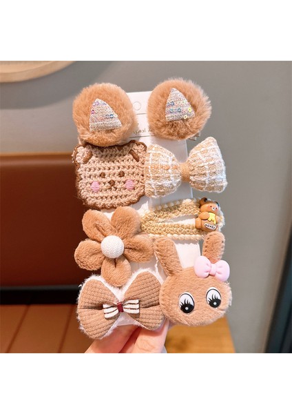 Sevimli Peluş Saç Tokası Saç Tokası Başlık Seti (Yurt Dışından)