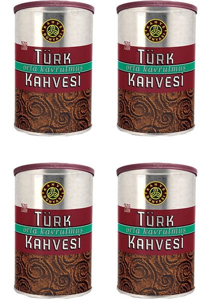 Orta Kavrulmuş Türk Kahvesi 250 gr 4'lü