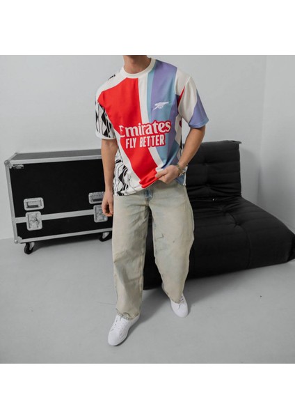 Oversıze Arsenal %100 Penye Tişört - Kaliteli Compact Penye Tshırt