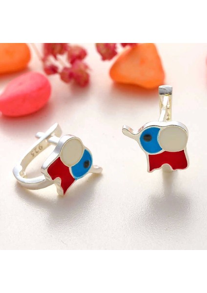 Gümüş Fil Çocuk Küpesi