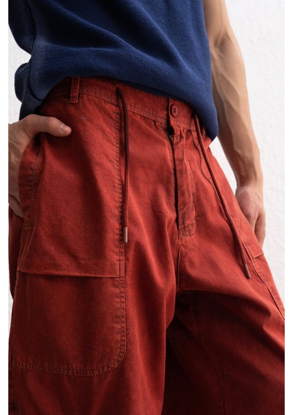 Soluk Efektli Kargo Bordo Pantolon fırsatları