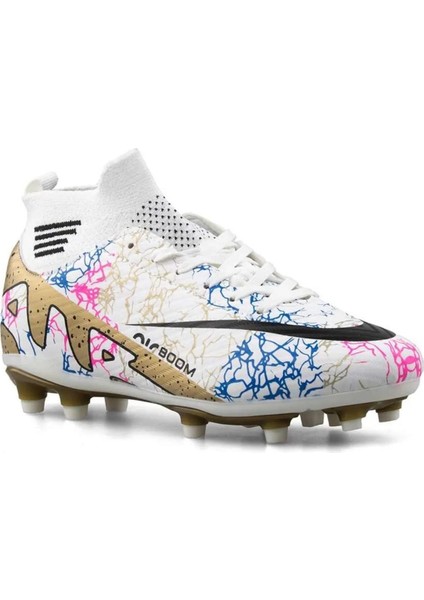 Garantili Bilekli Çoraplı Krampon Halı Saha 31-32-33-34-35-40-41-42-43-44 Numara Bej Renk fiyatları