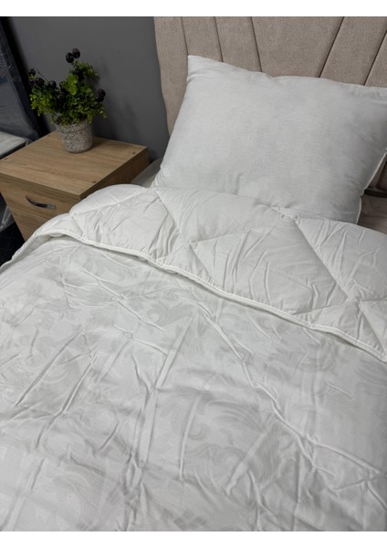 Pamuk Saten Çift Kişilik Yorgan Çift Taraflı Payava V1 Düz Desenli Kapitoneli Beyaz fiyatları