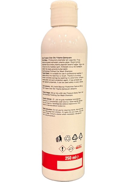 Evoxy Nano Fırçasız Cilalı Oto Yıkama Şampuanı 250 ml