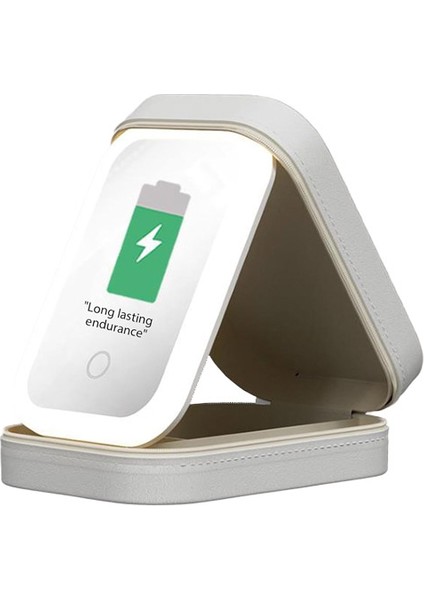 LED Işıklı Aynalı Bölmeli Pembe Makyaj Çantası indirimleri