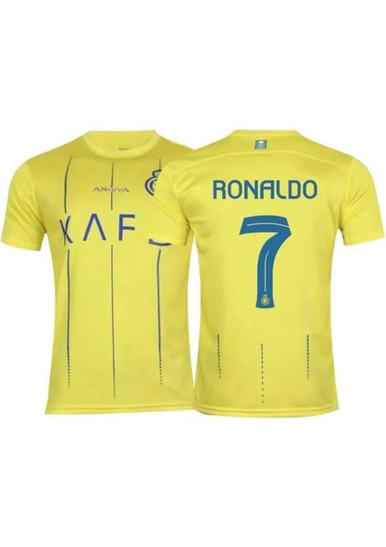 Al-Nassr Ronaldo Sarı Iç Saha Kısa Kol Yetişkin Forması