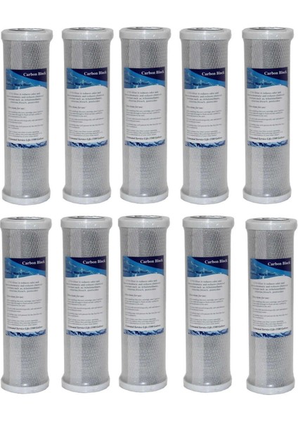Açık Kasa Su Arıtma Cihazı Cto Blok Karbon Filtre (10 Adet)