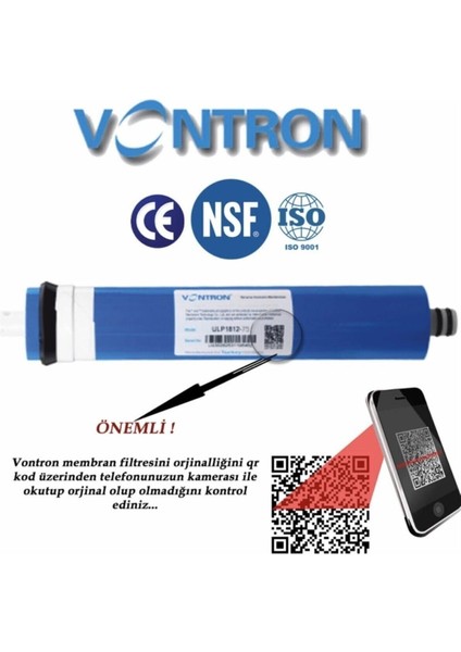 Açık Kasa Su Arıtma Cihazlarına Uyumlu 8'li Filtre Set Vontron