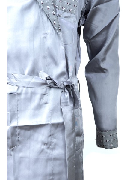 Erkek Şık Klasik Model Röpteşambır Premium Poplin Kumaş Verbano Model Cepli Rob Beli Kuşaklı modelleri