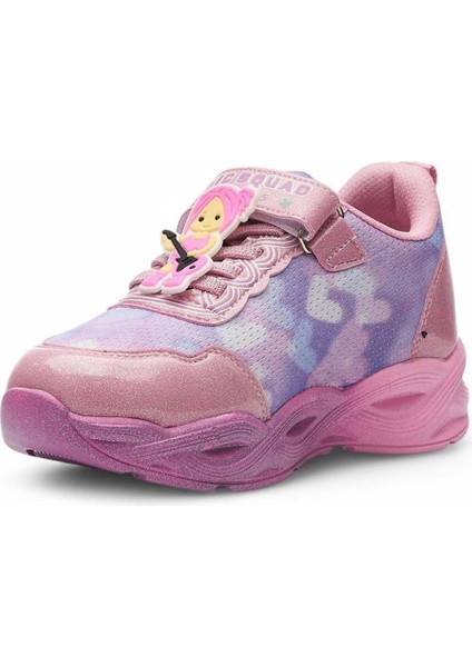 Günlük Cırtlı Kız Çocuk Spor Ayakkabı Renkli Simli Hafif Taban Süs Detay Lastik Bağcık Sneaker 4010