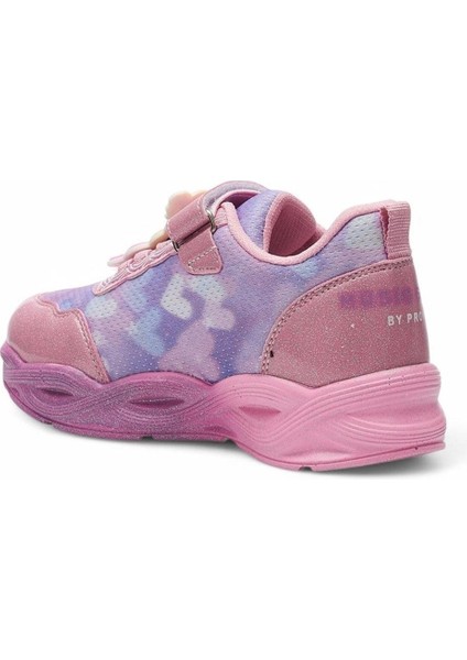 Günlük Cırtlı Kız Çocuk Spor Ayakkabı Renkli Simli Hafif Taban Süs Detay Lastik Bağcık Sneaker 4010