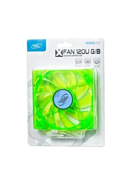 Deepcool XFAN120U-G/B Yesıl Uzerıne Mavı Ledlı Kasa Fanı 120MM fırsatları