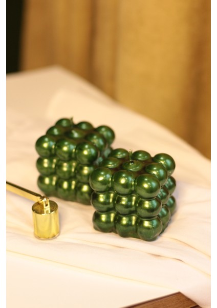 Parlak Bubble 2'li Set Hediyelik Dekoratif Mum Seti modelleri