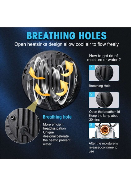 2x 7 Inç LED Far, Street Glide Ultra Classic Glide V-Star 1100 Için Yüksek Düşük Huzmeli Projektör Sarı+Beyaz (Yurt Dışından) indirimleri