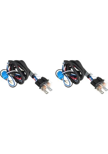 2x H4 Negatif Anahtarlamalı LED Far Lambası Ampul Röle Kablo Demeti Tak Kiti (Yurt Dışından)