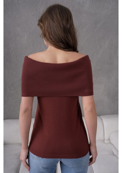 Kadın Madonna Yaka Kolsuz Triko Bluz 2202 fırsatları