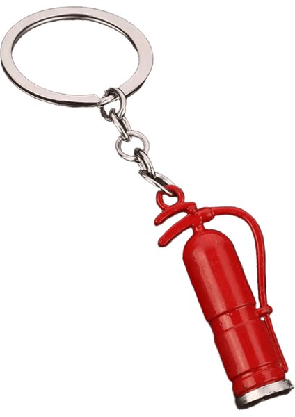 Kırmızı Yağ Varil Şekli Anahtarlıklar Metal Yangın Söndürücü Anahtarlık Moda Araba Anahtarlık Kolye Erkekler Için Itfaiyeciler Hatıra Hediye (Yurt Dışından)