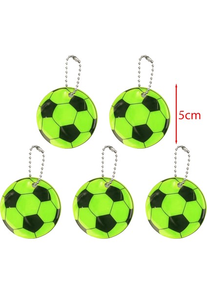5/20PCS Futbol Yansıtıcı Anahtarlık Gece Güvenliği Anahtarlık Çantalar Için Sırt Çantası Kolye Reflektör Şeyler Için Trafik Securi Renk: Futbol / Boyut: 10 Adet (Yurt Dışından)