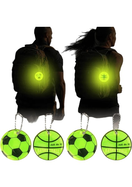 5/20PCS Futbol Yansıtıcı Anahtarlık Gece Güvenliği Anahtarlık Çantalar Için Sırt Çantası Kolye Reflektör Şeyler Için Trafik Securi Renk: Karışık / Boyut: 10 Adet (Yurt Dışından)