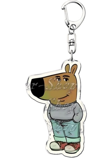 Komik Sadece Bir Chill Guy Kız Meme Anahtarlıklar Aksesuarlar Için Çanta Anahtarlık Yüzük Takı Serin Köpek Tatil Arkadaşlar Anahtarlık Hediyeler (Yurt Dışından)