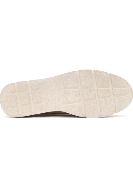 Kadın Bej Toka Detaylı Süet Deri Comfort Loafer 25SFD153710
